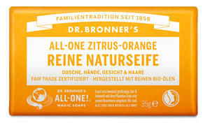 Zitrus-Orange - Reine NATURSEIFE (Stück) - Dr. Bronner's Deutschland