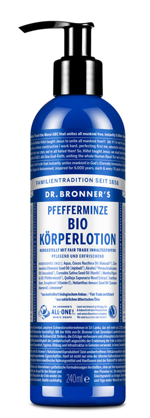 Pfefferminze - BIO KÖRPERLOTION - Dr. Bronner's Deutschland