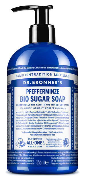 Pfefferminze - BIO SUGAR SOAP - Dr. Bronner's Deutschland