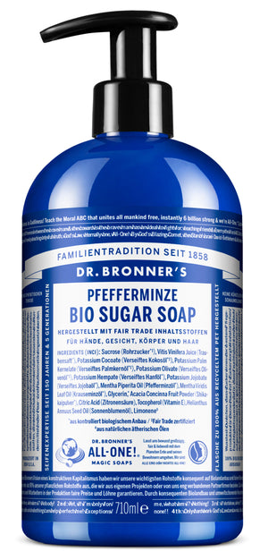 Pfefferminze - BIO SUGAR SOAP - Dr. Bronner's Deutschland