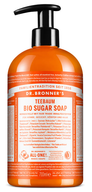 Teebaum - BIO SUGAR SOAP - Dr. Bronner's Deutschland