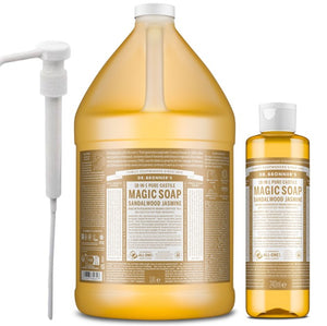 Nachfüllset Magic Soap Naturseife Sandelholz-Jasmin + Pumpe