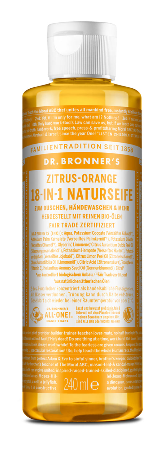 Zitrus-Orange - 18-in-1 NATURSEIFE - Dr. Bronner's Deutschland